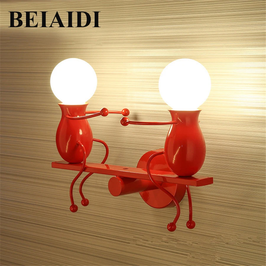 BEIAIDI Modern LED Wall Light Fixtures Creative Cartoon Little People Mini Wall Sconces Lighting Iron Wall Lamp For Home Hotel
BEIAIDI Modern LED Wall Light Fixtures Creative Cartoon Little People Mini Wall Sconces Lighting Iron Wall Lamp For Home Hotel
