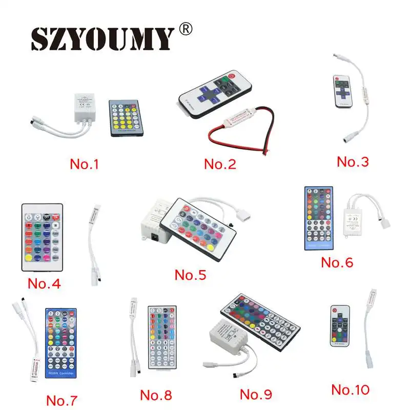 SZYOUMY LED Strip Light Mini 11/17/24/40/44 Key IR Remote Wireless Controller Wifi LED RGB Controller DC12V For 3528 5050 RGB
SZYOUMY LED Strip Light Mini 11/17/24/40/44 Key IR Remote Wireless Controller Wifi LED RGB Controller DC12V For 3528 5050 RGB