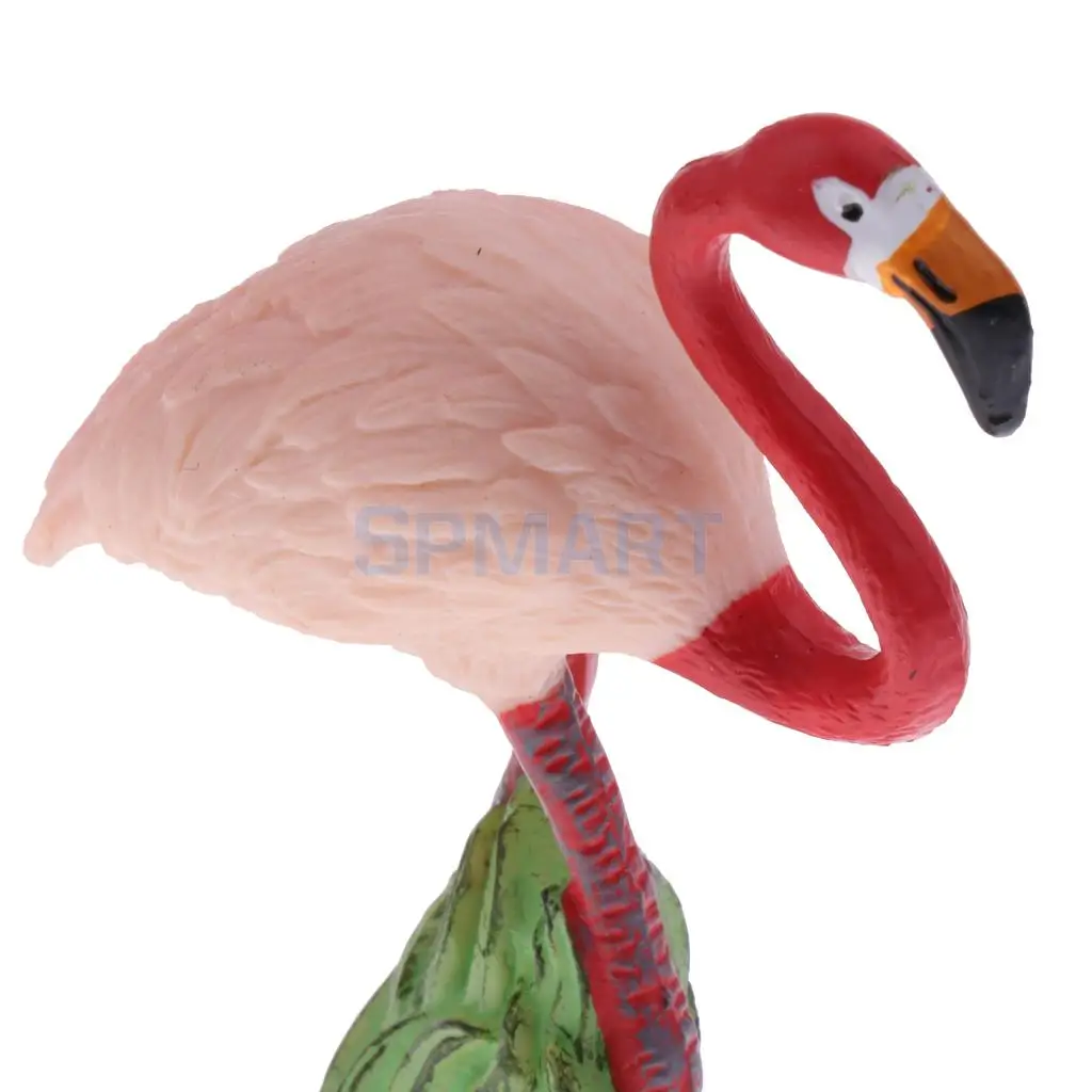 2pcs Realistic Wildlife Animal Flamingo Model Figurine Nature Educational Toy Home Decoration Xmas Gifts