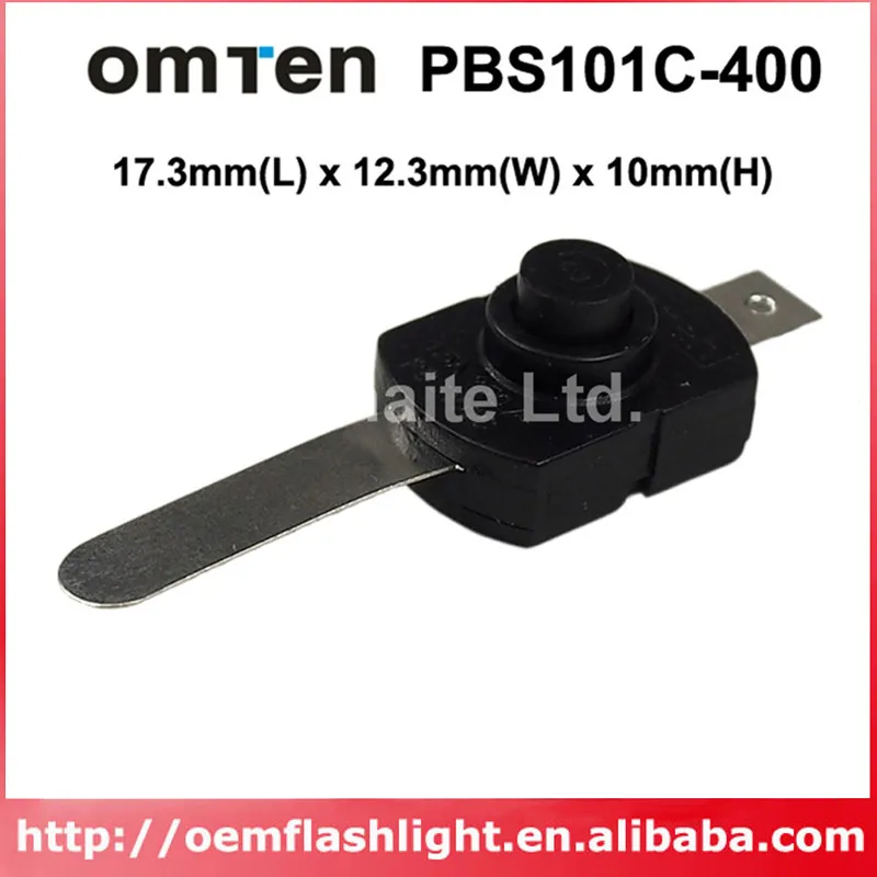 Omten PBS101C-400 17.3mm(L) x 12.3mm(W) x 10mm(H) LED Flashlight Clicky Switch (5 pcs)
Omten PBS101C-400 17.3mm(L) x 12.3mm(W) x 10mm(H) LED Flashlight Clicky Switch (5 pcs)