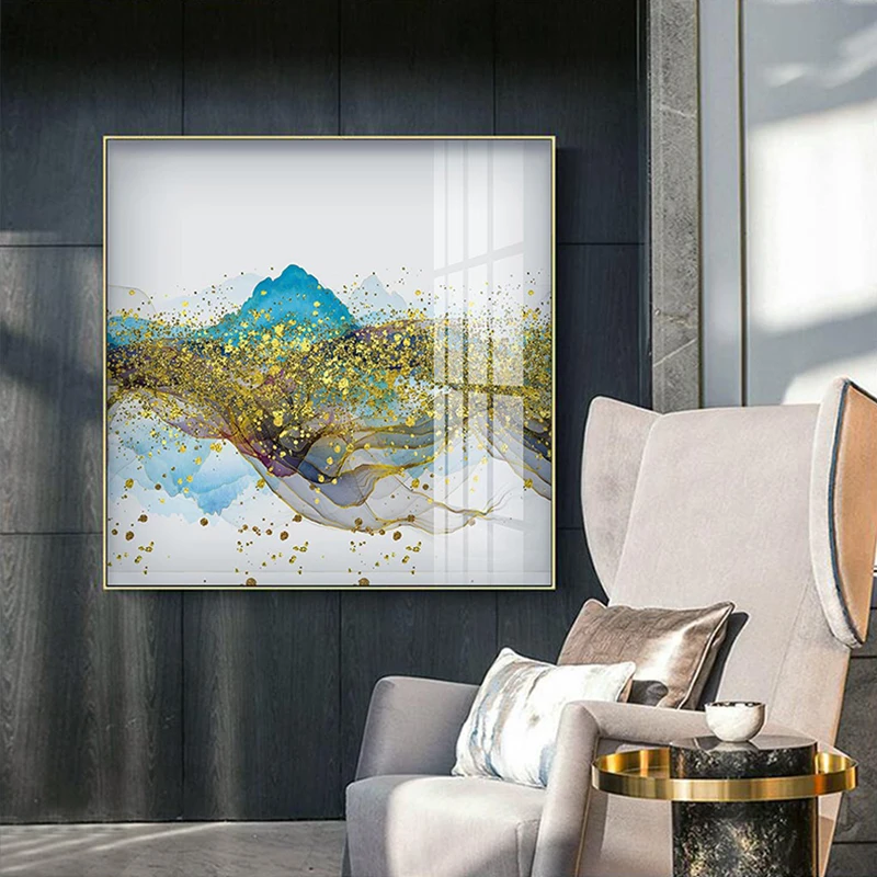 Abstract Big Blue Poster and Print Golden Canvas Painting Gold Wall Art Picture for Living Room Tableaux Cuadros Salon Modernos
Abstract Big Blue Poster and Print Golden Canvas Painting Gold Wall Art Picture for Living Room Tableaux Cuadros Salon Modernos