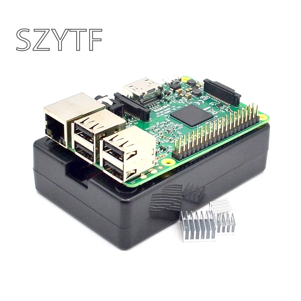 Raspberry Pi 3 Model B Board+black shell Heat sinks 1GB LPDDR2 Quad-Core WiFi & Bluetooth
Raspberry Pi 3 Model B Board+black shell Heat sinks 1GB LPDDR2 Quad-Core WiFi & Bluetooth