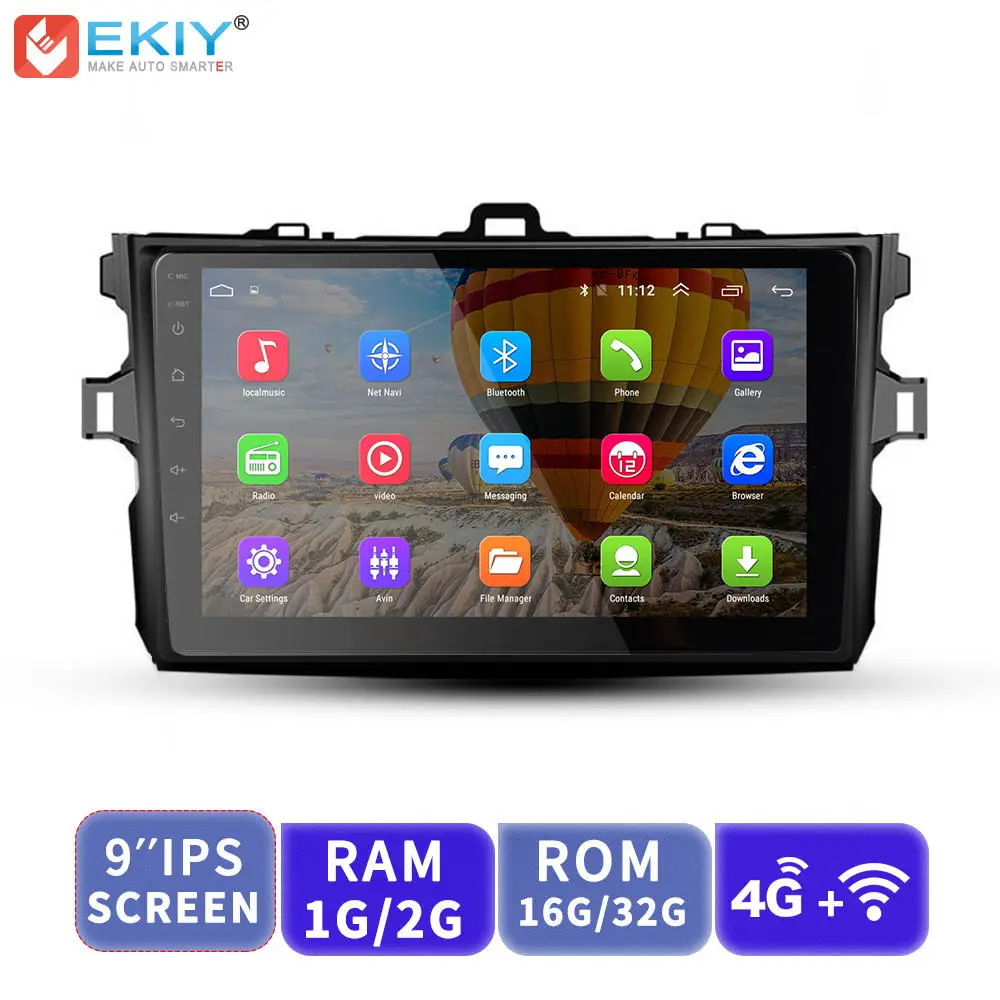 EKIY 9'' IPS 2.5D Android Car Multimedia Player No 2 Din AutoRadio Stereo For Toyota Corolla 2006-2011 E140/150 GPS Navigation
EKIY 9'' IPS 2.5D Android Car Multimedia Player No 2 Din AutoRadio Stereo For Toyota Corolla 2006-2011 E140/150 GPS Navigation