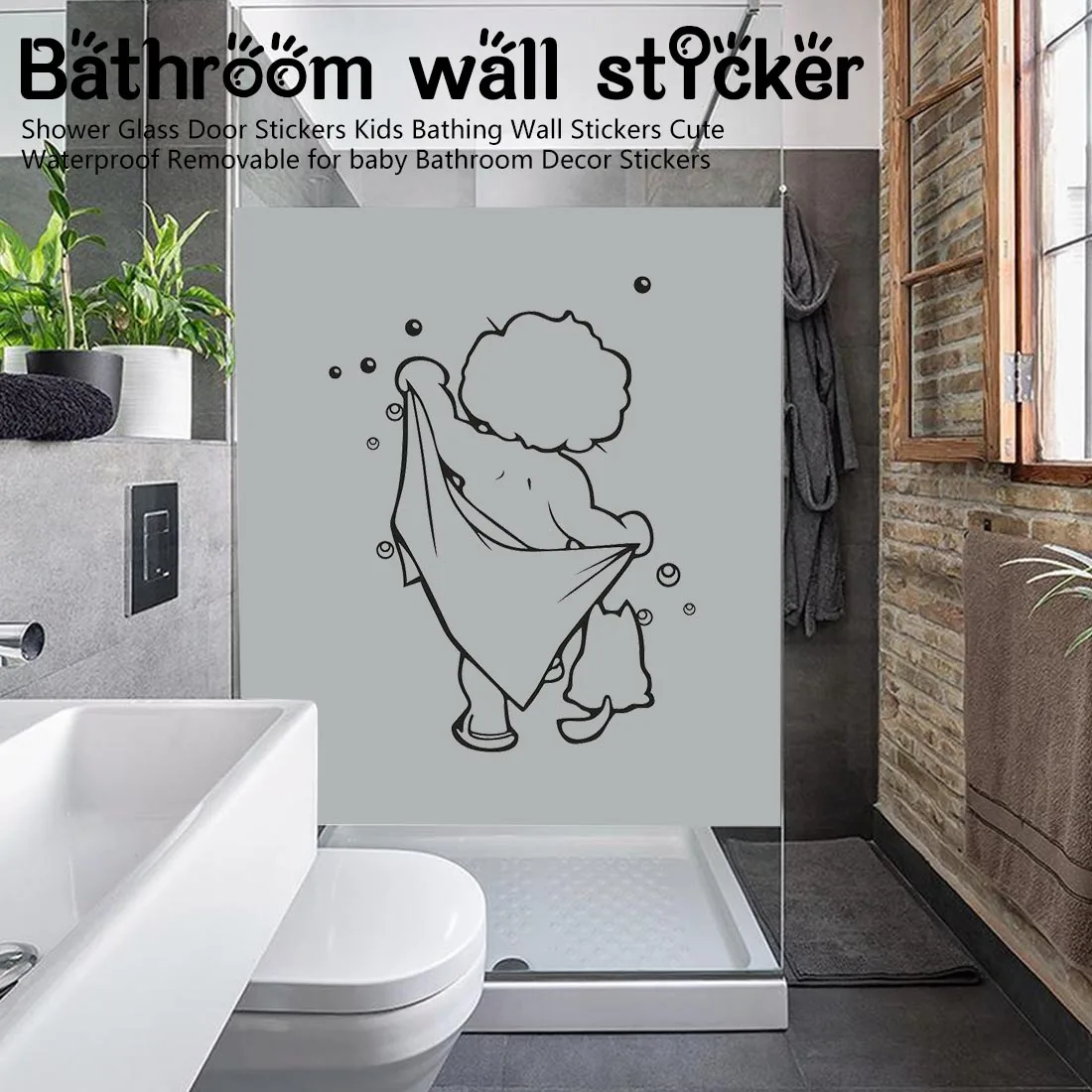 Cute Children Kids Shower Sticker Funny Wall Stickers Bathroom Glass Door Stickers Waterproof Removable Vinyl Decor Decal
Cute Children Kids Shower Sticker Funny Wall Stickers Bathroom Glass Door Stickers Waterproof Removable Vinyl Decor Decal