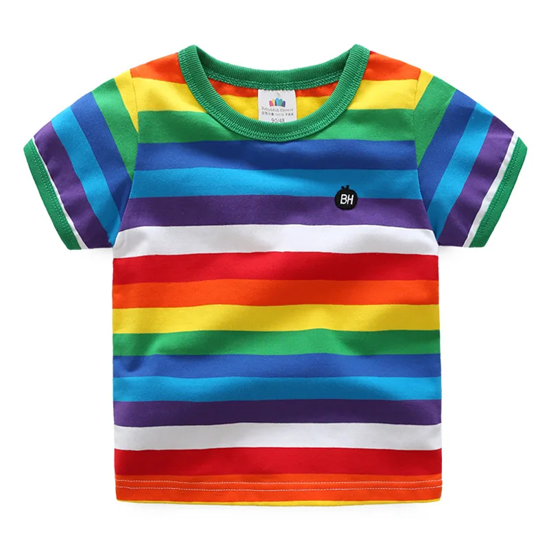 2019 Summer Fashion 2 3 4 5 6 7 8 9 10 Years Colourful Handsome Stripe Kids Baby Boys Girls Rainbow Short Sleeve Cotton T Shirt
2019 Summer Fashion 2 3 4 5 6 7 8 9 10 Years Colourful Handsome Stripe Kids Baby Boys Girls Rainbow Short Sleeve Cotton T Shirt