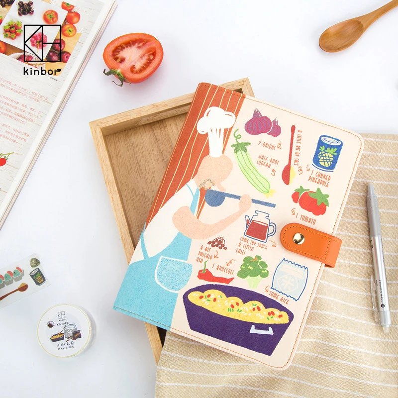 kinbor Creative Cooking PU A5 Notebook Magnet Button DIY 2017 Planner with Calender Daily Efficiency Book Gift
kinbor Creative Cooking PU A5 Notebook Magnet Button DIY 2017 Planner with Calender Daily Efficiency Book Gift