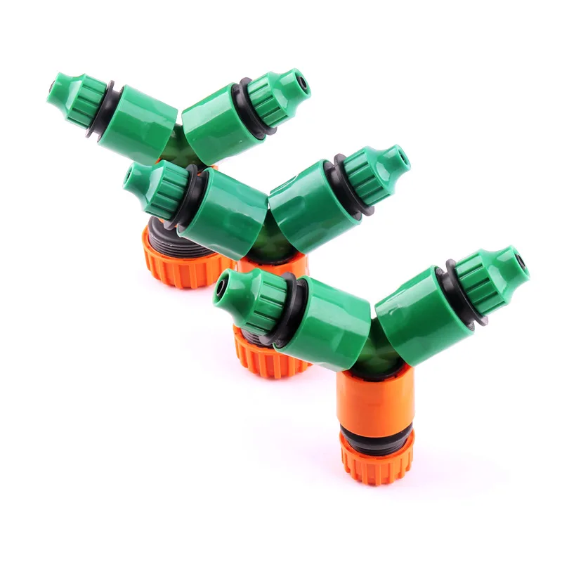 3 Way Quick Connector Kit Garden Hose to Micro Irrigation 0.5 0.75 1 Inch to 4/7 8/11 Garden Irrigation Kit Watering System 
3 Way Quick Connector Kit Garden Hose to Micro Irrigation 0.5 0.75 1 Inch to 4/7 8/11 Garden Irrigation Kit Watering System