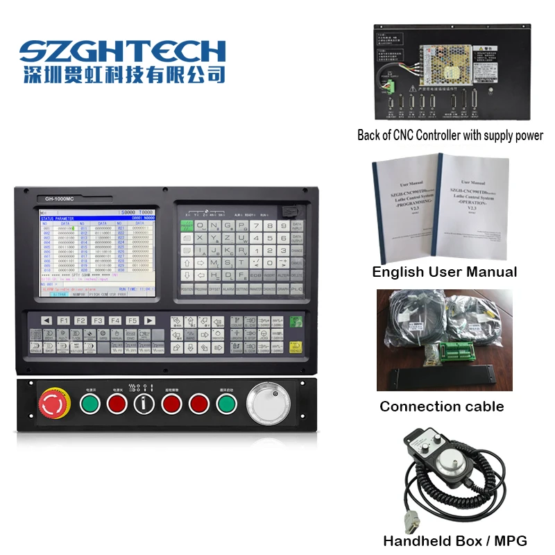 CNC controller 4 axis cnc milling controller Support PLC+ATC
CNC controller 4 axis cnc milling controller Support PLC+ATC