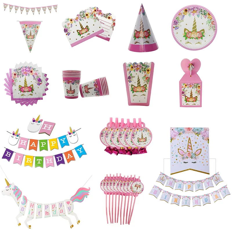 Unicorn Theme Party Decoration Brithday Party Supplies Tableware Plate Straw Banner Wedding Party Decor for Kids Baby Shower
Unicorn Theme Party Decoration Brithday Party Supplies Tableware Plate Straw Banner Wedding Party Decor for Kids Baby Shower