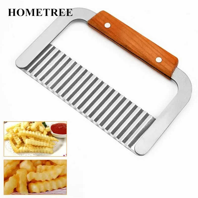 HOMETREE 1 Pcs Wooden Handle Stainless Steel Corrugated Knife Pastry Handmade Potato Cutter Chopper Kitchen Vegetable Tools H556
HOMETREE 1 Pcs Wooden Handle Stainless Steel Corrugated Knife Pastry Handmade Potato Cutter Chopper Kitchen Vegetable Tools H556