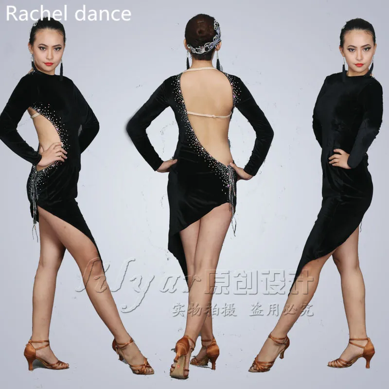 Latin Dance Dress Women Long Sleeves Back Opening Irregular Salsa Tango Rumba Flamengo Ballroom Latin Dance Competition Costumes
Latin Dance Dress Women Long Sleeves Back Opening Irregular Salsa Tango Rumba Flamengo Ballroom Latin Dance Competition Costumes