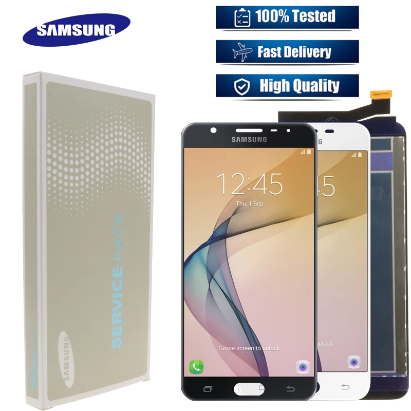 Оригинальный дисплей 5 дюйма для SAMSUNG Galaxy J7 Prime сенсорный ЖК экран G610 G610F G610M 2016