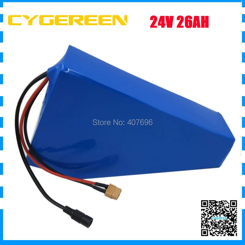 24V 26AH ebike battery 24V lithium ion battery 26Ah Triangle battery use for samsung 2600mah 18650 cell 30A BMS 3A Charger
24V 26AH ebike battery 24V lithium ion battery 26Ah Triangle battery use for samsung 2600mah 18650 cell 30A BMS 3A Charger