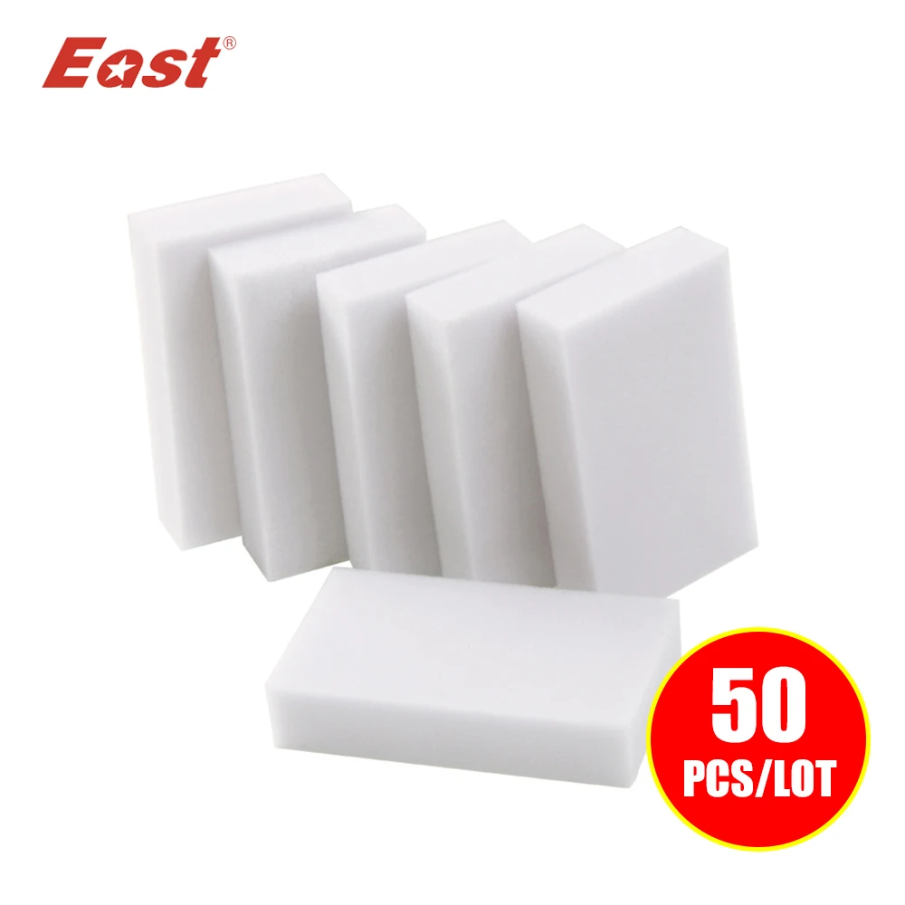 East 50 pcs/lot High Quality Magic Sponge Eraser Melamine Cleaner Dish Cleaner for Kitchen Office Bathroom Cleaning 10x6x2CM
East 50 pcs/lot High Quality Magic Sponge Eraser Melamine Cleaner Dish Cleaner for Kitchen Office Bathroom Cleaning 10x6x2CM