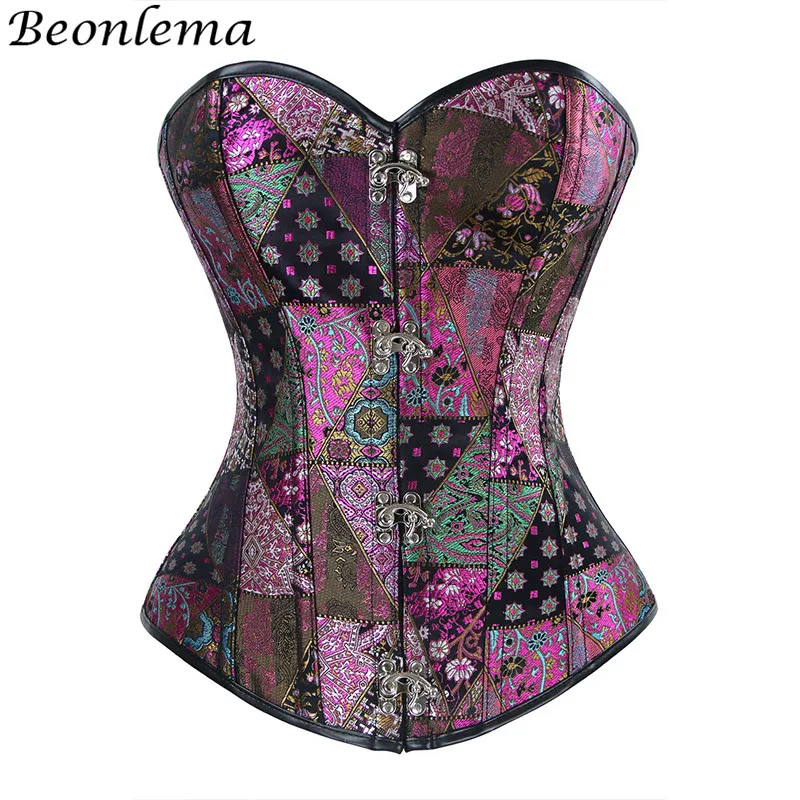 Beonlema Purple Punk Corset Embroidery Waist Korsets Women Overbust Bustier Grace Bodice Feme Lingerie Top Vintage Clothing
Beonlema Purple Punk Corset Embroidery Waist Korsets Women Overbust Bustier Grace Bodice Feme Lingerie Top Vintage Clothing
