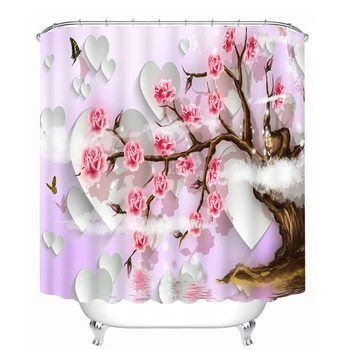 3D Peach Blossoms Pattern Shower Curtains Sexy Rose Bathroom Curtain Waterproof Thickened Bath Curtain Customizable
3D Peach Blossoms Pattern Shower Curtains Sexy Rose Bathroom Curtain Waterproof Thickened Bath Curtain Customizable