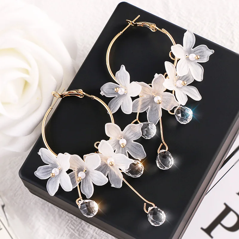 New Elegant Big Circle Flower Drop Earrings For Women Fashion Simulated Pearl Rhinestone Pink Purple Flower Round Earrings
New Elegant Big Circle Flower Drop Earrings For Women Fashion Simulated Pearl Rhinestone Pink Purple Flower Round Earrings