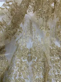 Luxury French lace cloth fashion tulle net lace fabric with gold glitter UN82(5yards/pc) can make many color
Luxury French lace cloth fashion tulle net lace fabric with gold glitter UN82(5yards/pc) can make many color