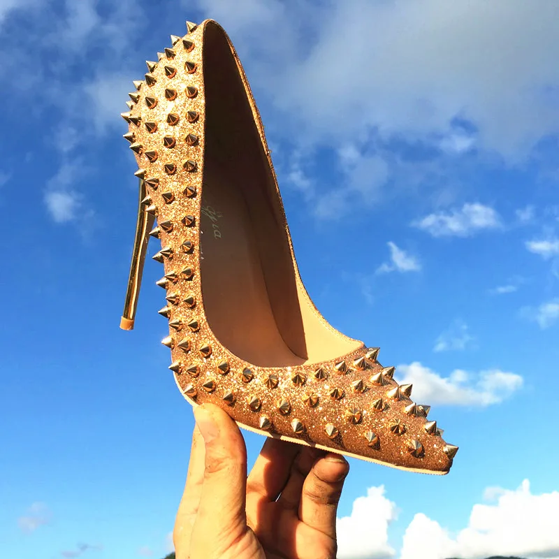 2019 Hot Sale Women Sexy Pumps Super High Heels 12cm Gold Sequined Cloth Thin Heels Shoes Rivet Shallow Night Club Lady Shoes
2019 Hot Sale Women Sexy Pumps Super High Heels 12cm Gold Sequined Cloth Thin Heels Shoes Rivet Shallow Night Club Lady Shoes