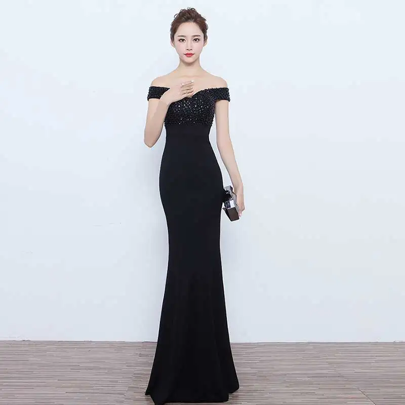 Sladuo Black Beading V-Neck Off Shoulder Sleevelss Long Mermaid Floor Length Club Elegant Femme Sexy Maxi Party Dress
Sladuo Black Beading V-Neck Off Shoulder Sleevelss Long Mermaid Floor Length Club Elegant Femme Sexy Maxi Party Dress