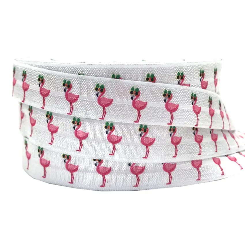 Flamingo Tropical Print Fold Over Elastic FOE Ribbon For DIY Headwear Gift Webbing Accessories 10Yards/lot 16mm
Flamingo Tropical Print Fold Over Elastic FOE Ribbon For DIY Headwear Gift Webbing Accessories 10Yards/lot 16mm