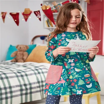 Children Cotton Clothing Dresses girls long sleeve dress with pockets all printed jersey autumn 2018 Christmas kids girl dresses
Children Cotton Clothing Dresses girls long sleeve dress with pockets all printed jersey autumn 2018 Christmas kids girl dresses