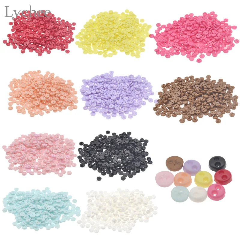 Lychee 300pcs 4mm Mini Doll Clothing Button 2-Holes Flatback Button DIY Handmade Sewing Scrapbooking Accessories
Lychee 300pcs 4mm Mini Doll Clothing Button 2-Holes Flatback Button DIY Handmade Sewing Scrapbooking Accessories
