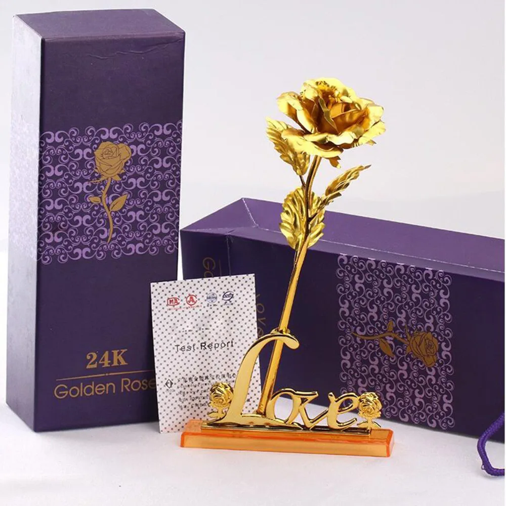 New Arrival 24k Gold Rose Artificial Flower 2018 Valentine's Day Bouquet of Mother's Day New Year Gift Painted Decoration
New Arrival 24k Gold Rose Artificial Flower 2018 Valentine's Day Bouquet of Mother's Day New Year Gift Painted Decoration