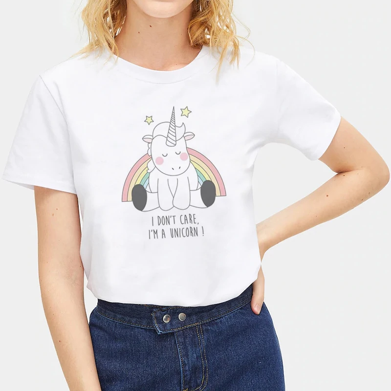 Lychee Harajuku Unicorn Print Women's T-shirt Casual Summer Women White T Shirt Top Loose Hit Color Crew Neck Lady T-shirts
Lychee Harajuku Unicorn Print Women's T-shirt Casual Summer Women White T Shirt Top Loose Hit Color Crew Neck Lady T-shirts