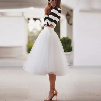 Tulle Skirts Knee Length Elastic Waist Causal Saia Faldas for Women Girl Adult Preppy Street Style Summer Skirts Fashion Trendy
Tulle Skirts Knee Length Elastic Waist Causal Saia Faldas for Women Girl Adult Preppy Street Style Summer Skirts Fashion Trendy