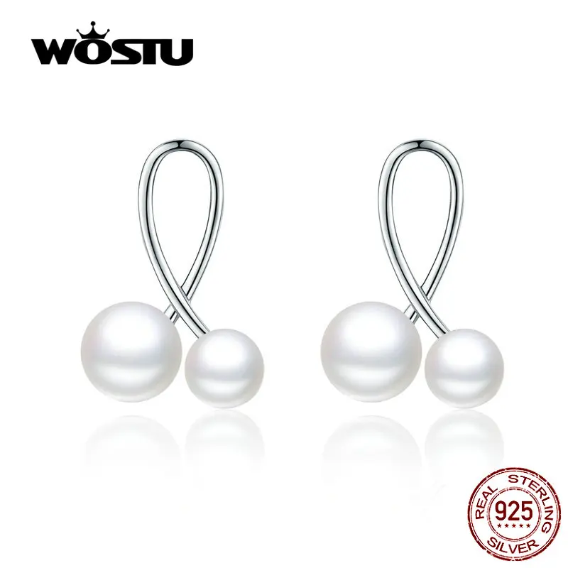 WOSTU 2019 Classic White Pearl Earrings 100% 925 Sterling Silver Luxury Earrings For Women Wedding Korean Style Jewelry CQE628
WOSTU 2019 Classic White Pearl Earrings 100% 925 Sterling Silver Luxury Earrings For Women Wedding Korean Style Jewelry CQE628