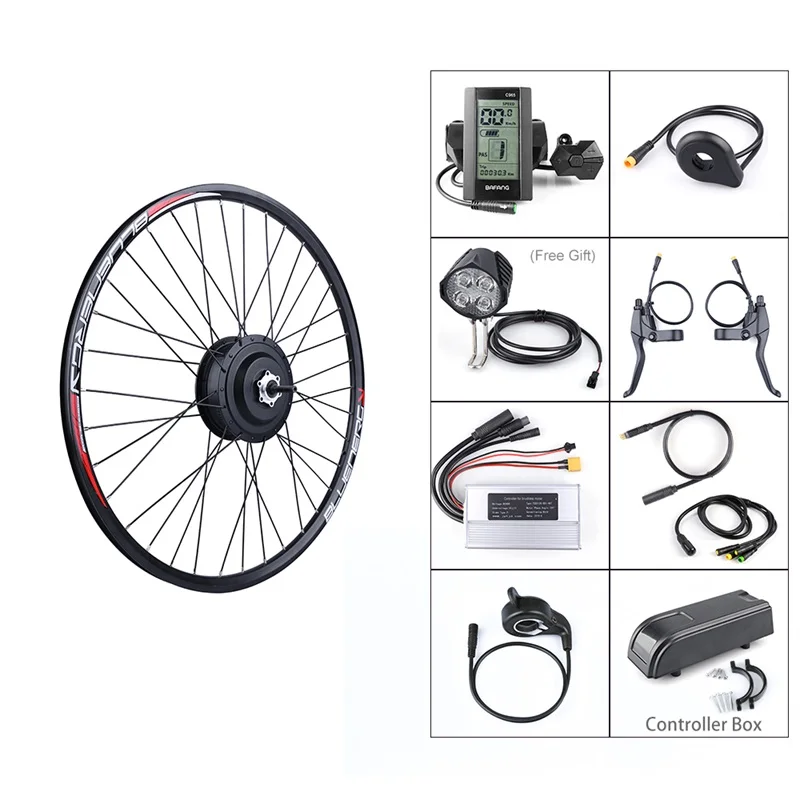 

Ebike Rear Wheel Hub Motor Bafang Motor Kits 48V 350W DC Cassette Flywheel E-bike Electric Bicycle DIY Conversion Hub Motor Kits