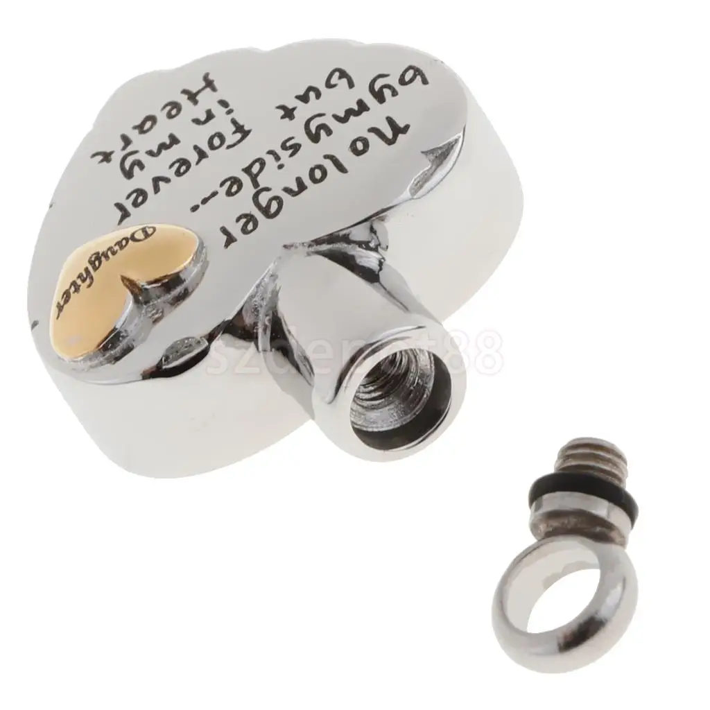 Dad Mom Son Sister Daughter Family Members Love Heart Cremation Urn Stainless Steel Pendant Forever In My Heart
