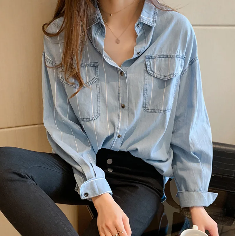 LANMREM 2019 Autumn New Casual Fashion Temperament Female Loose Long Sleeve Solid Color Short Denim Shirt TC483
LANMREM 2019 Autumn New Casual Fashion Temperament Female Loose Long Sleeve Solid Color Short Denim Shirt TC483