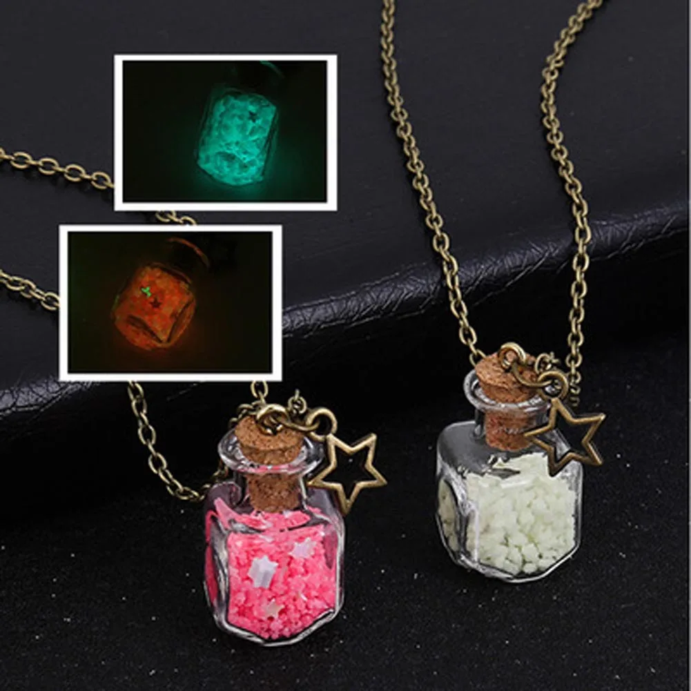 New Dream Stars Noctilucent Necklace Glow In The Dark DIY Handmake Drifting Bottle Pendant Necklaces For Women Luminous Jewelry
New Dream Stars Noctilucent Necklace Glow In The Dark DIY Handmake Drifting Bottle Pendant Necklaces For Women Luminous Jewelry
