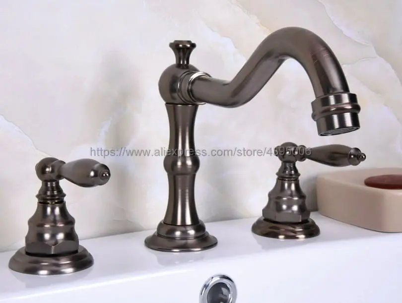 Brown ORB Widespread 3 Hole Basin Faucet Dual Handles Deck Mounted Bathroom Mixer Water Taps Bnf435
Brown ORB Widespread 3 Hole Basin Faucet Dual Handles Deck Mounted Bathroom Mixer Water Taps Bnf435