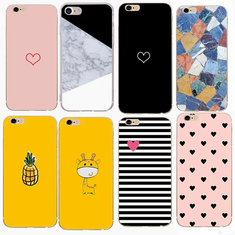 

Silicone Cover For iphone 7 Pineapple giraffe Phone Bag Case Luxury For Coque Iphone 6S 6 7 8 Plus X 5 5S SE Soft Phone Case