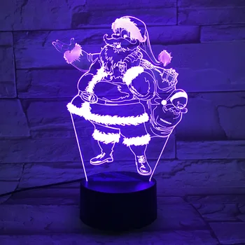 Santa Claus 3D Stereo Vision Lamp Acrylic 7 Colors Changing USB Bedroom Bedside Night light Creative Desk lamp Deco Maison
Santa Claus 3D Stereo Vision Lamp Acrylic 7 Colors Changing USB Bedroom Bedside Night light Creative Desk lamp Deco Maison