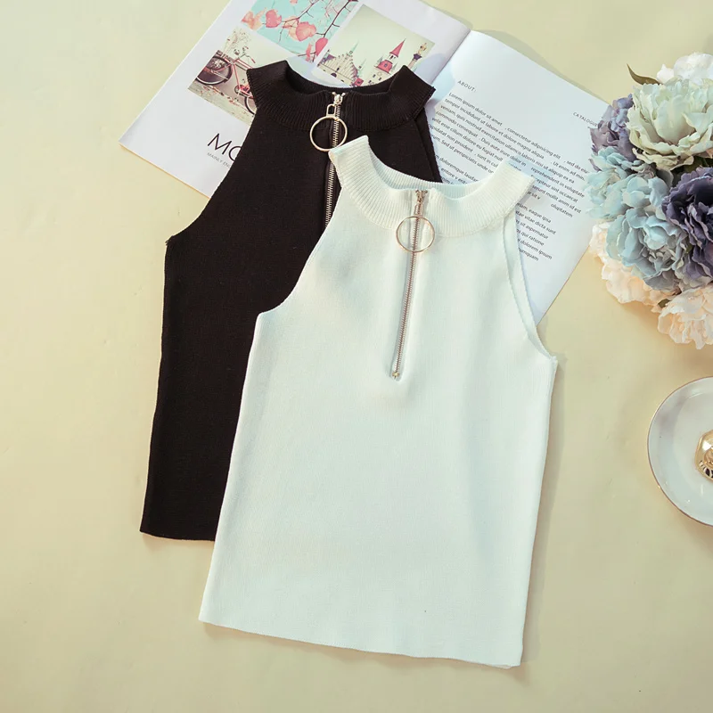 2019 Spring New Solid Color O-neck Camis Female Knitted Short Section Slim Outer Wear Shirt Trend Tank Tops
2019 Spring New Solid Color O-neck Camis Female Knitted Short Section Slim Outer Wear Shirt Trend Tank Tops