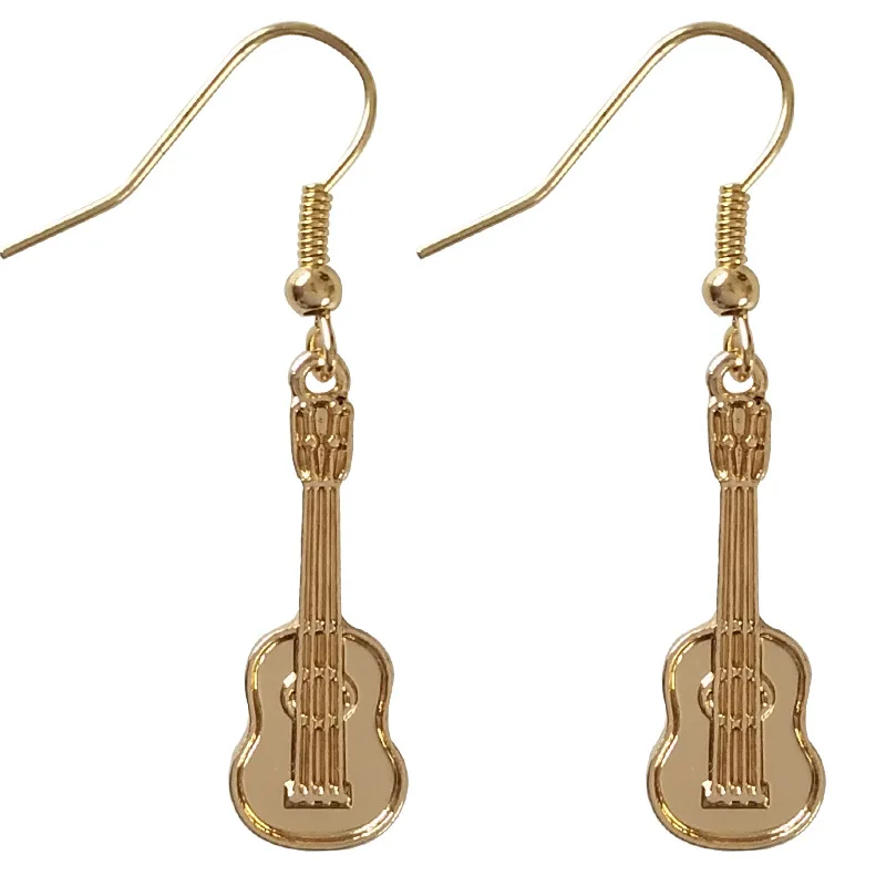 Simple Music Funny Gold Color Guitar Short Dangle Earrings for Women Rock Drop Earrings
Simple Music Funny Gold Color Guitar Short Dangle Earrings for Women Rock Drop Earrings