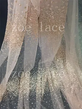 Zoe lace 2019 new Africa fabric f49# nude pink glitter best quality 5 yards stock tulle mesh for sawing bridal wedding dress
Zoe lace 2019 new Africa fabric f49# nude pink glitter best quality 5 yards stock tulle mesh for sawing bridal wedding dress