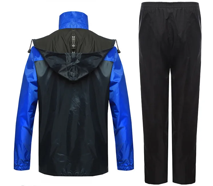 Women Men Raincoat Pants Set 17