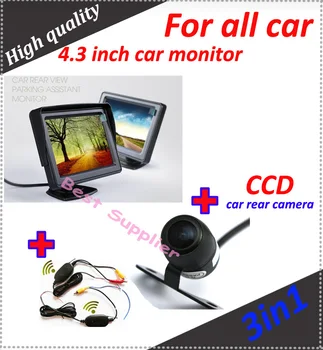 CCD car parking reverse rear camera with transmitter Receiver and 4.3" Foldable TFT Color LCD Rearview Mirror Car Monitor
CCD car parking reverse rear camera with transmitter Receiver and 4.3" Foldable TFT Color LCD Rearview Mirror Car Monitor