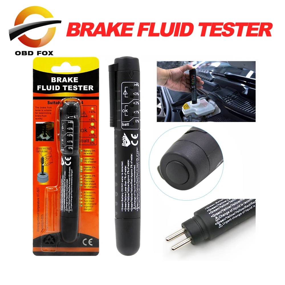 Brake Fluid Liquid Tester Pen With 5 LED Car Auto Diagnostic Tool Mini Brake Fluid Tester For DOT3/DOT4 code reader scanner
Brake Fluid Liquid Tester Pen With 5 LED Car Auto Diagnostic Tool Mini Brake Fluid Tester For DOT3/DOT4 code reader scanner