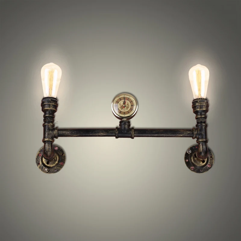 Vintage Antique Iron Pipe Wall Lamp Industrial Two Head Wall Sconces With E27 Edison Bulbs Lighting For Balcony Bedroom WL200
Vintage Antique Iron Pipe Wall Lamp Industrial Two Head Wall Sconces With E27 Edison Bulbs Lighting For Balcony Bedroom WL200