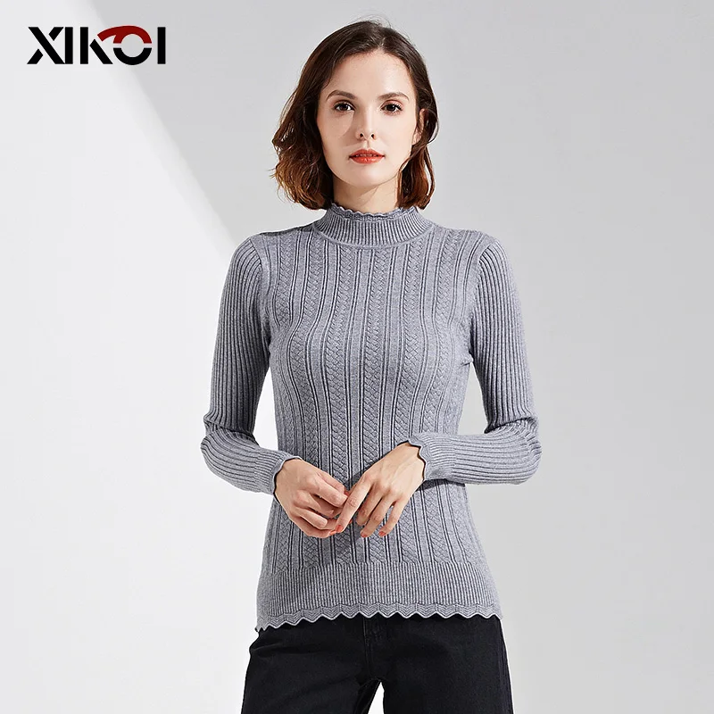 Fashion Woman Sweaters New Turtleneck Pullover Solid Knitted Lady Thick Clothes Women Sweater Pullovers Clothing
Fashion Woman Sweaters New Turtleneck Pullover Solid Knitted Lady Thick Clothes Women Sweater Pullovers Clothing