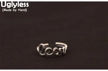 Uglyless Real S925 Sterling Silver Showing Love Finger Rings for Women Hollow Ethnic Open Ring Handmade Twist Words Fine Jewelry
Uglyless Real S925 Sterling Silver Showing Love Finger Rings for Women Hollow Ethnic Open Ring Handmade Twist Words Fine Jewelry