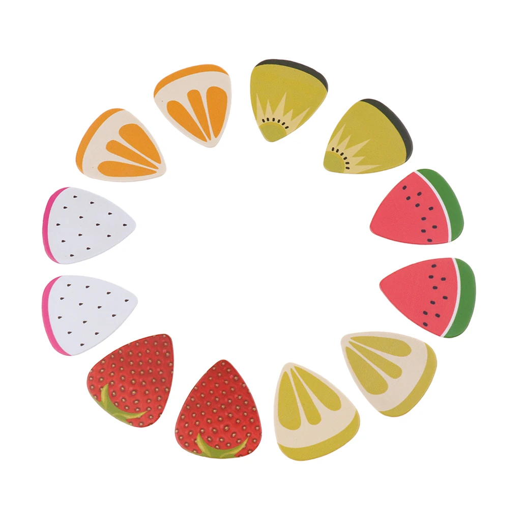 12pcs Fruit Cartoon Pattern Celluloid Acoustic Guitar Plectrum Picks for Uke Guitar Parts
12pcs Fruit Cartoon Pattern Celluloid Acoustic Guitar Plectrum Picks for Uke Guitar Parts