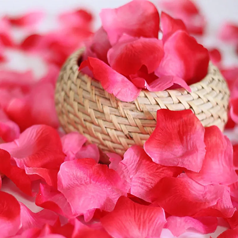 

500pcs/Lot Silk Rose Petals Artificial Rose Flower Silk Petals for Throwing Walkway Romantic Wedding Decoration Accessories