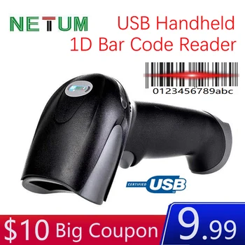 Handheld USB 1D Barcode Reader Wired USB 1D Barcode Scanner